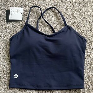 Navy Senita Ava crop top NWT